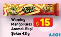 WARNİNG MANGO KİRAZ AROMALI EKŞİ ŞEKER 42 G fiyat ve kampanya bilgisi